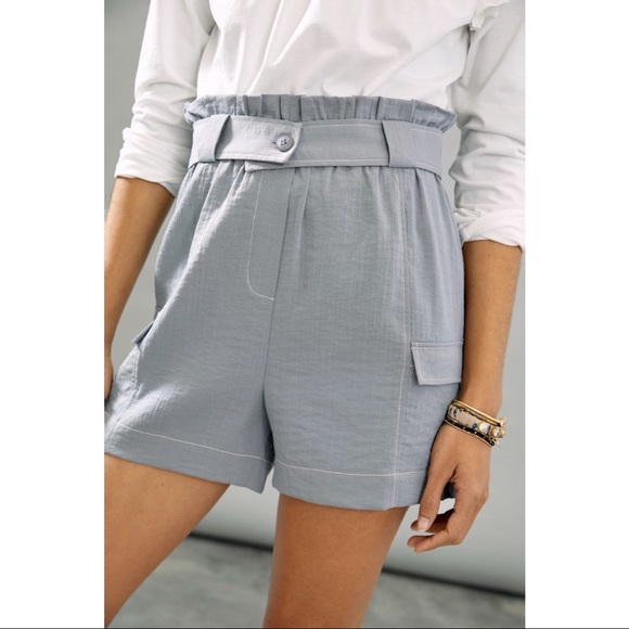 Anthropologie Pants - Anthropologie Gray Cinched Cargo Shorts